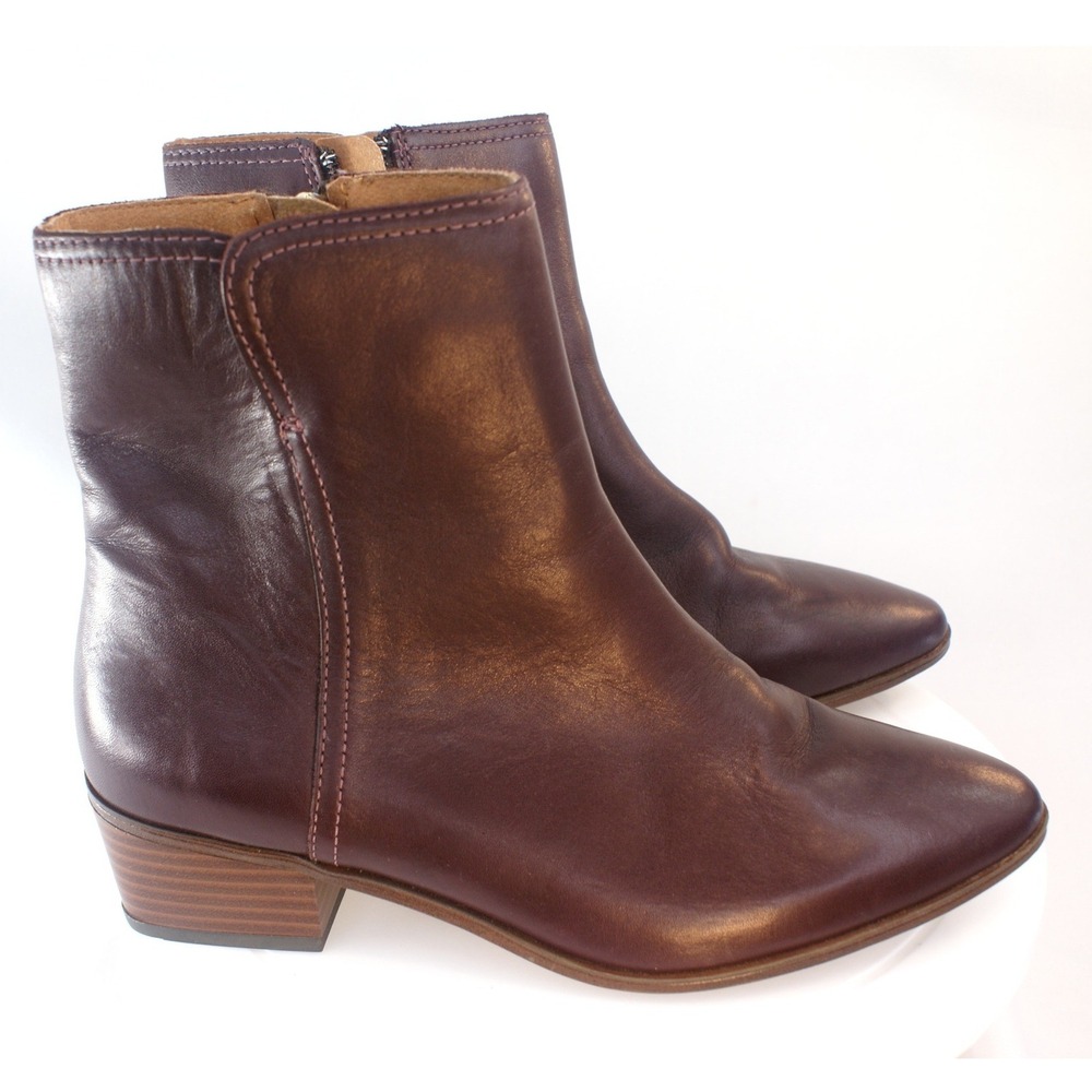 Rockport Total Motion Burgundy Leather Ankle Boots CI7260 Women‎ 6.5 M truTECH